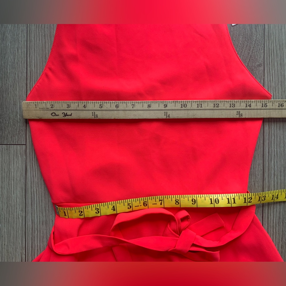 AMANDA UPRICHARD Elondra Midi Dress in Electric Rouge Sleeveless‎ Halter Sz XS - Picture 7 of 11